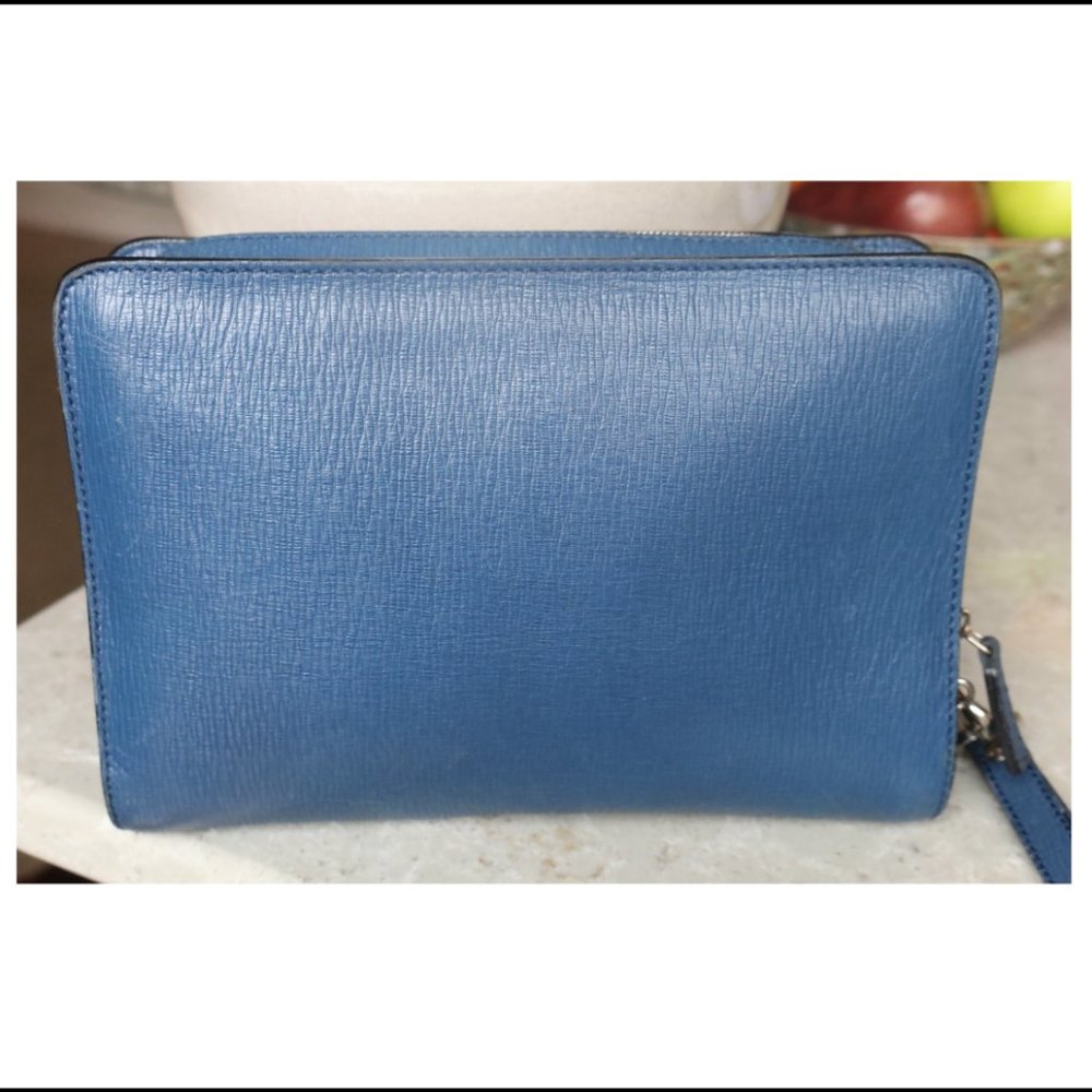 Salvadore Ferragamo Epi Leather Clutch 9.25”L x  6.5”H x 1.75”W